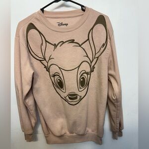 Disney Bambi Graphic Crewneck Sweatshirt Womans Size XS 0-2